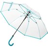 Fare Pure 7112 transparante paraplu met automatische opening lichtblauw voorkant