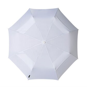 MiniMAX opvouwbare eco windproof paraplu wit voorkant LGF-99-8111 bovenkant