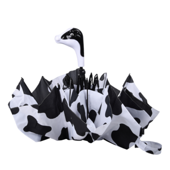 Opvouwbare paraplu koe Esschert Design - zwart wit
