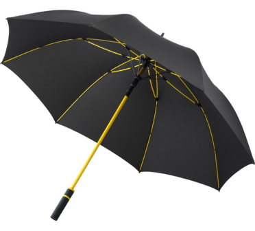 Fare Style 2384 windproof golfparaplu zwart geel 130 centimeter