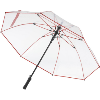 Fare Pure 2333 transparante XL paraplu rood 120 centimeter