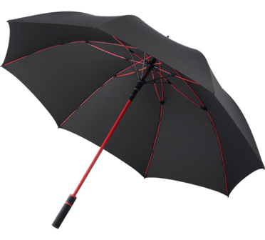 Fare Style 2384 windproof stokparaplu zwart rood 130 centimeter