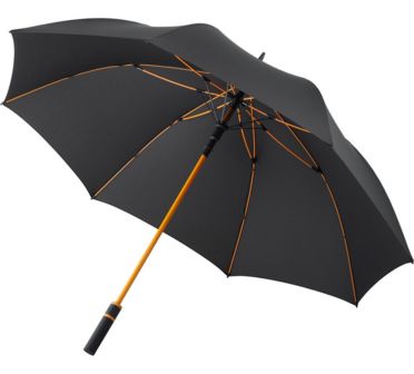 Fare Style 2384 windproof golfparaplu zwart oranje 130 centimeter