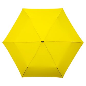 miniMAX platte vouwparaplu windproof paraplu citroen geel LGF-214-PMS YELLOW C bovenkant