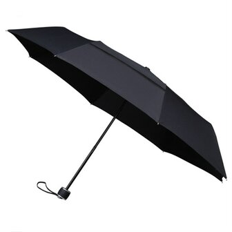 MiniMAX opvouwbare eco windproof paraplu zwart LGF-99-8120 voorkant