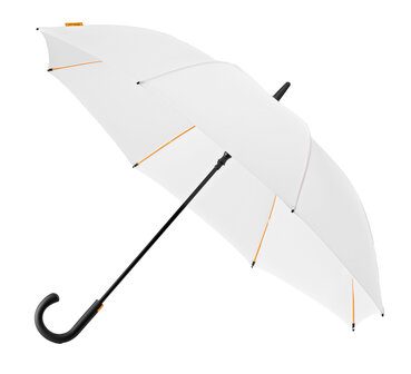 Falcone luxe windproof golfparaplu wit met haak gp-67-8111 voorkant