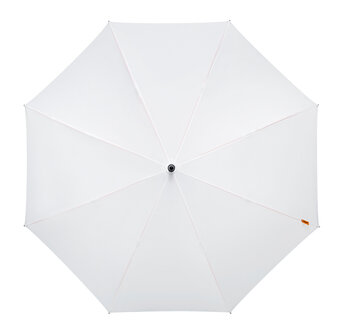 Falcone luxe windproof golfparaplu wit met haak gp-67-8111 bovenkant