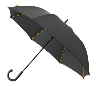 Falcone luxe windproof golfparaplu zwart met haak gp-67-8120 voorkant