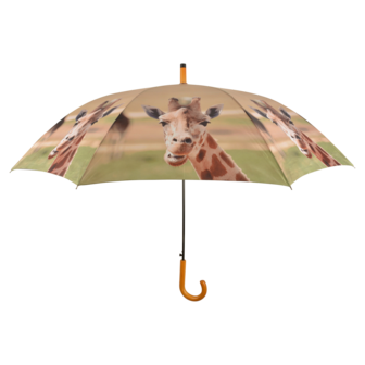 Esschert Design Afrikaanse giraffe paraplu TP152-G voorkant