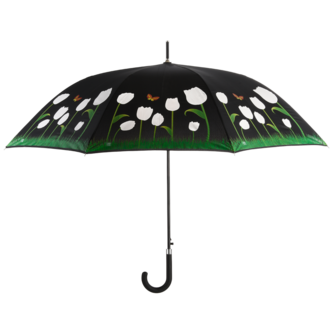 Esschert Design tulpparaplu met kleur veranderend zwart doek TP367 voorkant