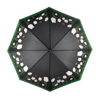 Esschert Design tulpparaplu met kleur veranderend zwart doek TP367 bovenkant