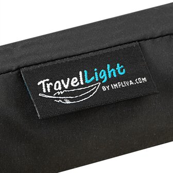 TravelLight extreem lichte reisparaplu windproof zwart zijkant