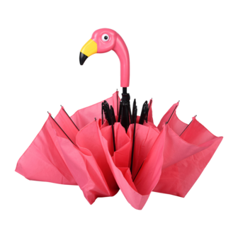 Opvouwbare paraplu flamingo van Esschert Design - roze