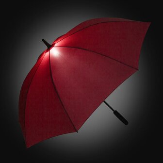 Fare Skylight 7749 windproof middelgrote paraplu met ledlamp rood