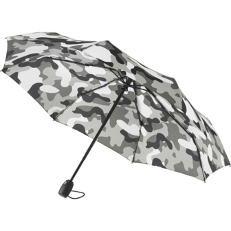 Fare Camouflage 5468 opvouwbare windproof zakparaplu grijs frame