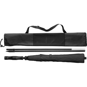 Fare Travelmate 6139 strandparasol en paraplu in &eacute;&eacute;n - zwart