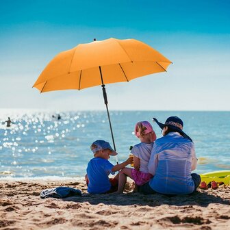 Fare Travelmate 6139 strandparasol en paraplu in &eacute;&eacute;n - oranje