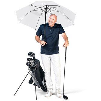 Fare Fibermatic XXL windproof golfparaplu wit 133 centimeter