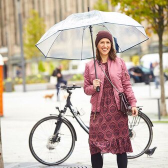 Fare Pure 2333 transparante XL paraplu marineblauw 120 centimeter