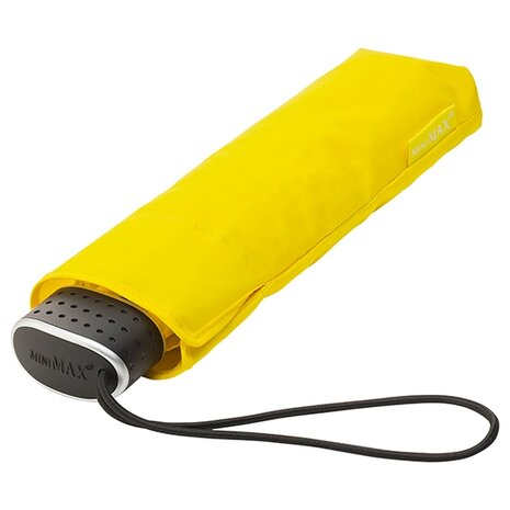 miniMAX platte vouwparaplu windproof paraplu citroen geel LGF-214-PMS YELLOW C voorkant