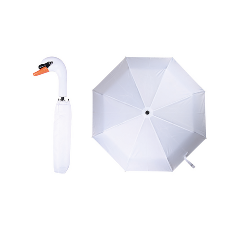Opvouwbare paraplu zwaan Esschert Design wit