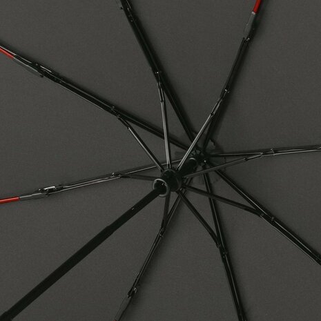 Fare Mini Style 5084 zakparaplu met handopening zwart oranje binnenkant flexibel frame