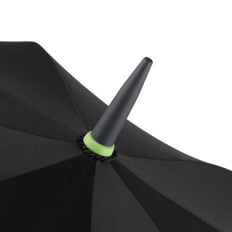 Fare Style 2384 windproof golfparaplu zwart limegroen 130 centimeter bovenkant