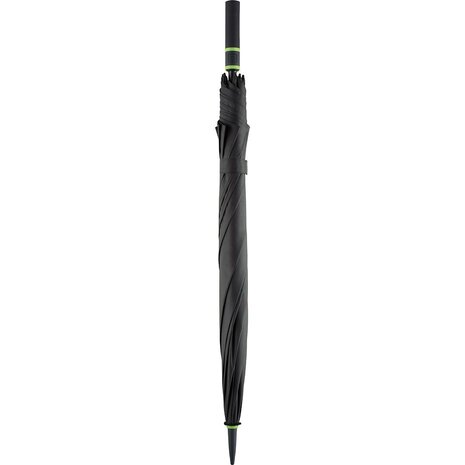 Fare Style 2384 windproof golfparaplu zwart limegroen 130 centimeter voorkant