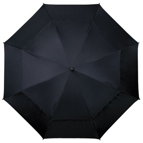 Falcone extra strong windproof golfparaplu dubbellaags 130 cm zwart GP-75-8120 bovenkant
