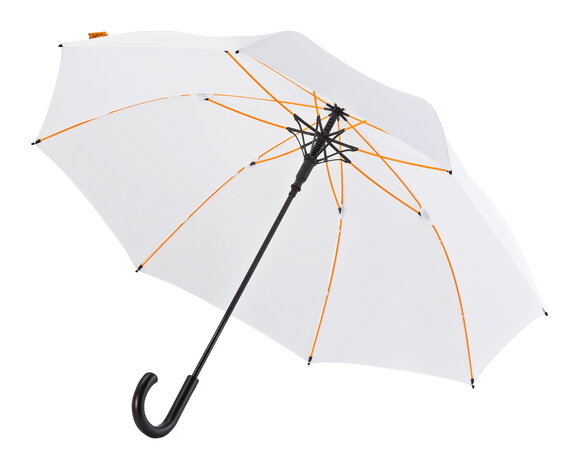 Falcone luxe windproof golfparaplu wit met haak gp-67-8111 zijkant binnenkant