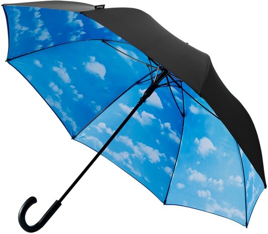 Falcone grote windproof paraplu met wolkendesign blauw GP-54-C-8059 voorkant