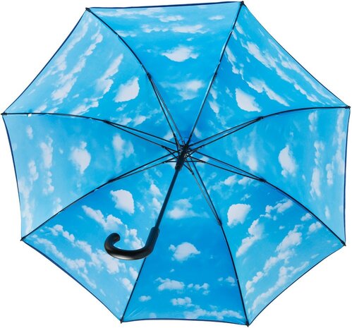 Falcone grote windproof paraplu met wolkendesign blauw GP-54-C-8059 binnenkant