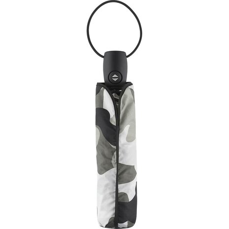 Fare Camouflage 5468 opvouwbare windproof zakparaplu grijs in hoes