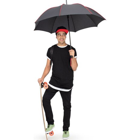 Fare Seam 4399 luxe windproof golfparaplu 115 cm zwart rood