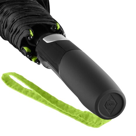Fare Seam 4399 luxe windproof golfparaplu 115 cm zwart limegroen