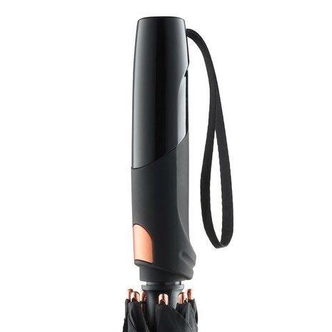 Fare Precious 7399 XL paraplu zwart koper 133 centimeter handvat