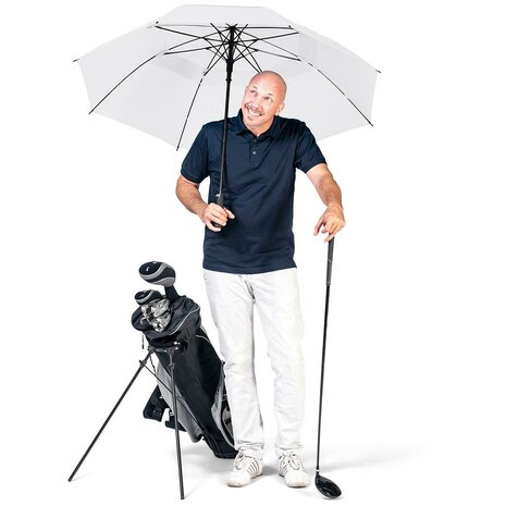 Fare Fibermatic XXL windproof golfparaplu wit 133 centimeter