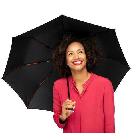 Fare Mini Style 5484 zakparaplu zwart rood