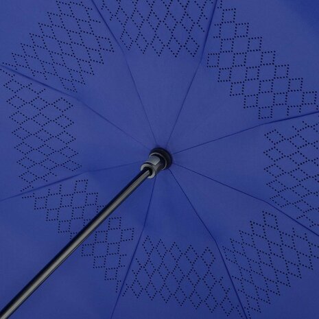 Fare Contrary 7715 windproof paraplu zwart blauw binnenkant doek