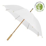 Eco bamboe paraplu windproof wit