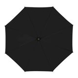 Eco bamboe paraplu windproof zwart bovenkant