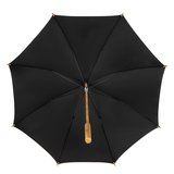 Eco bamboe paraplu windproof zwart onderkant