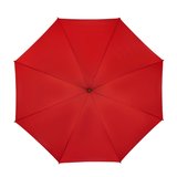 Eco bamboe paraplu windproof rood met haak bovenkant