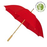 Eco bamboe paraplu windproof rood Eco bamboe paraplu windproof rood