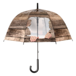 Esschert Design kiekeboe kinderparaplu met houten kijkgat bruin Esschert Design kiekeboe kinderparaplu met houten kijkgat bruin