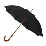 Eco bamboe paraplu windproof zwart met haak Eco bamboe paraplu windproof zwart met haak
