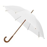 Eco bamboe paraplu windproof wit met haak Eco bamboe paraplu windproof wit met haak