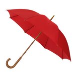 Eco bamboe paraplu windproof rood met haak Eco bamboe paraplu windproof rood met haak